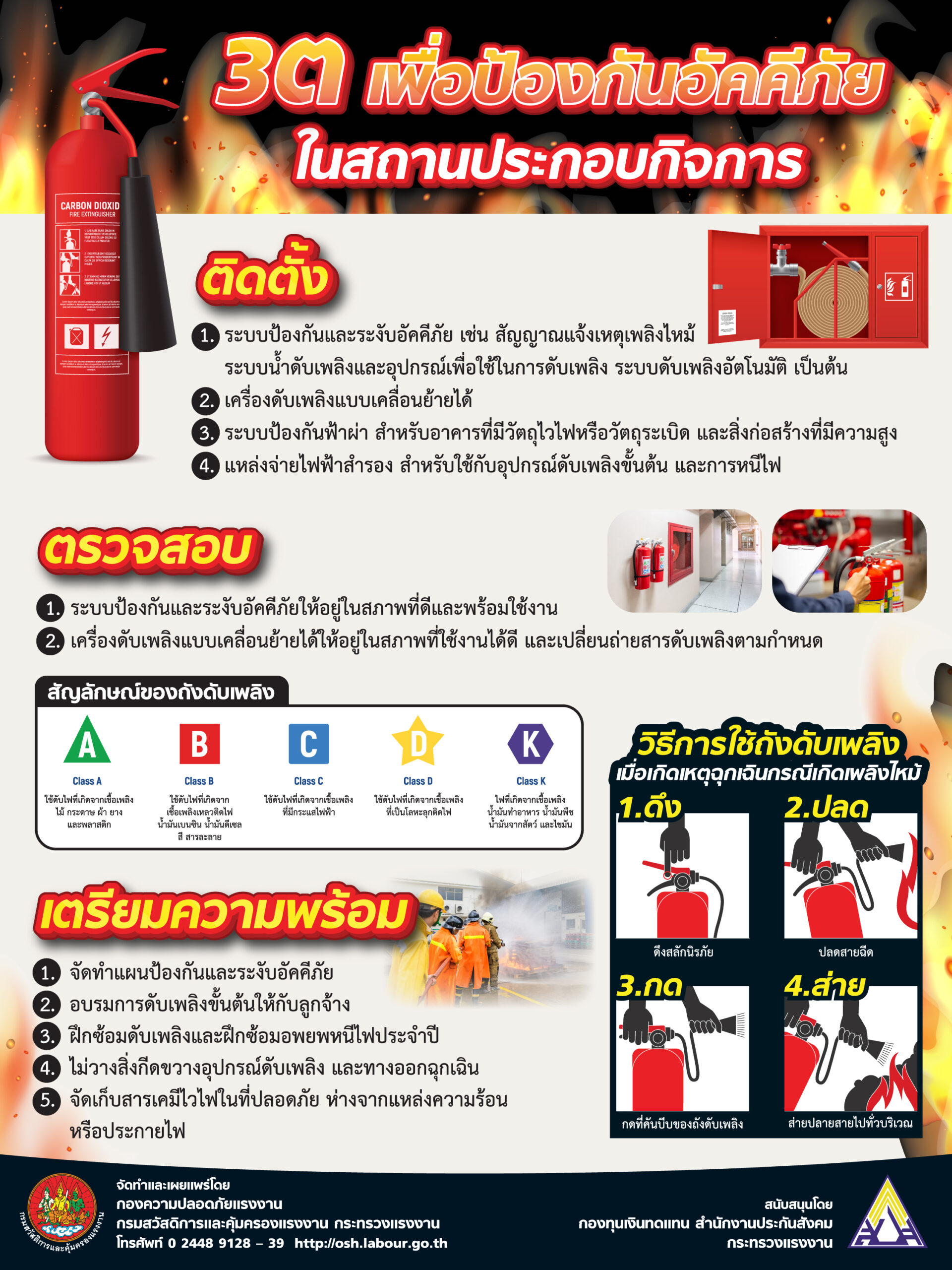 3ต เพื่อป้องกันอัคคีภัยในสถานประกอบกิจการ