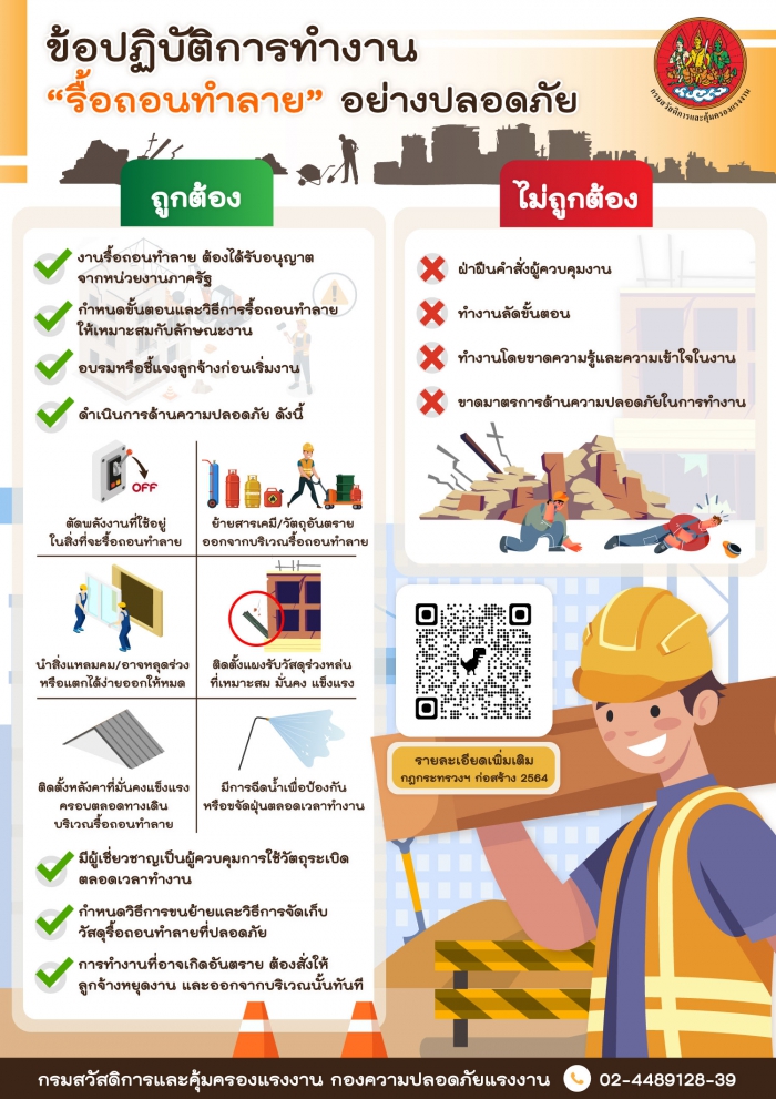 ข้อปฏิบัติการทำงาน “รื้อถอนทำลาย” อย่างปลอดภัย