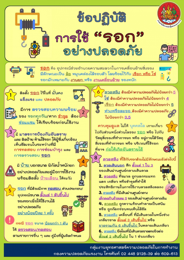 ข้อปฏิบัติการใช้ “รอก” อย่างปลอดภัย